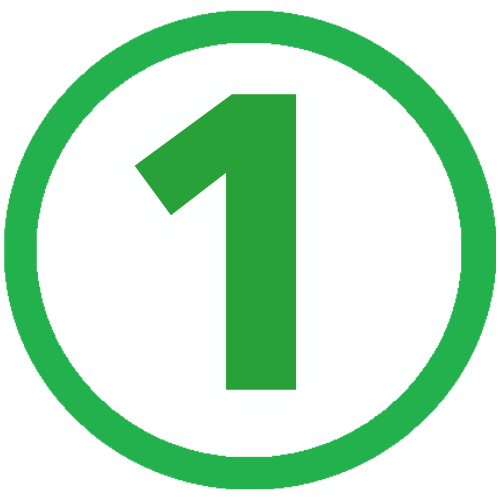The number one in a circle
