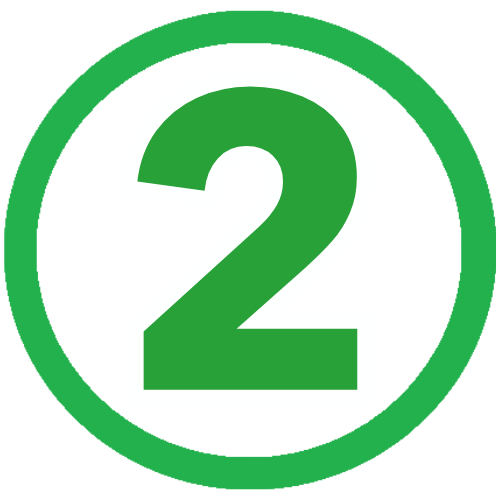 The number two in a circle