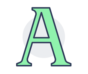Graphic of the letter A